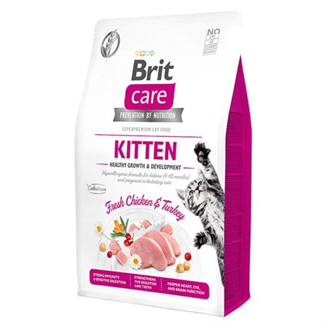 Brit Care Hipoalerjenik Kitten Tahılsız Tavuk ve Hindili Yavru Kedi Maması 2 Kg
